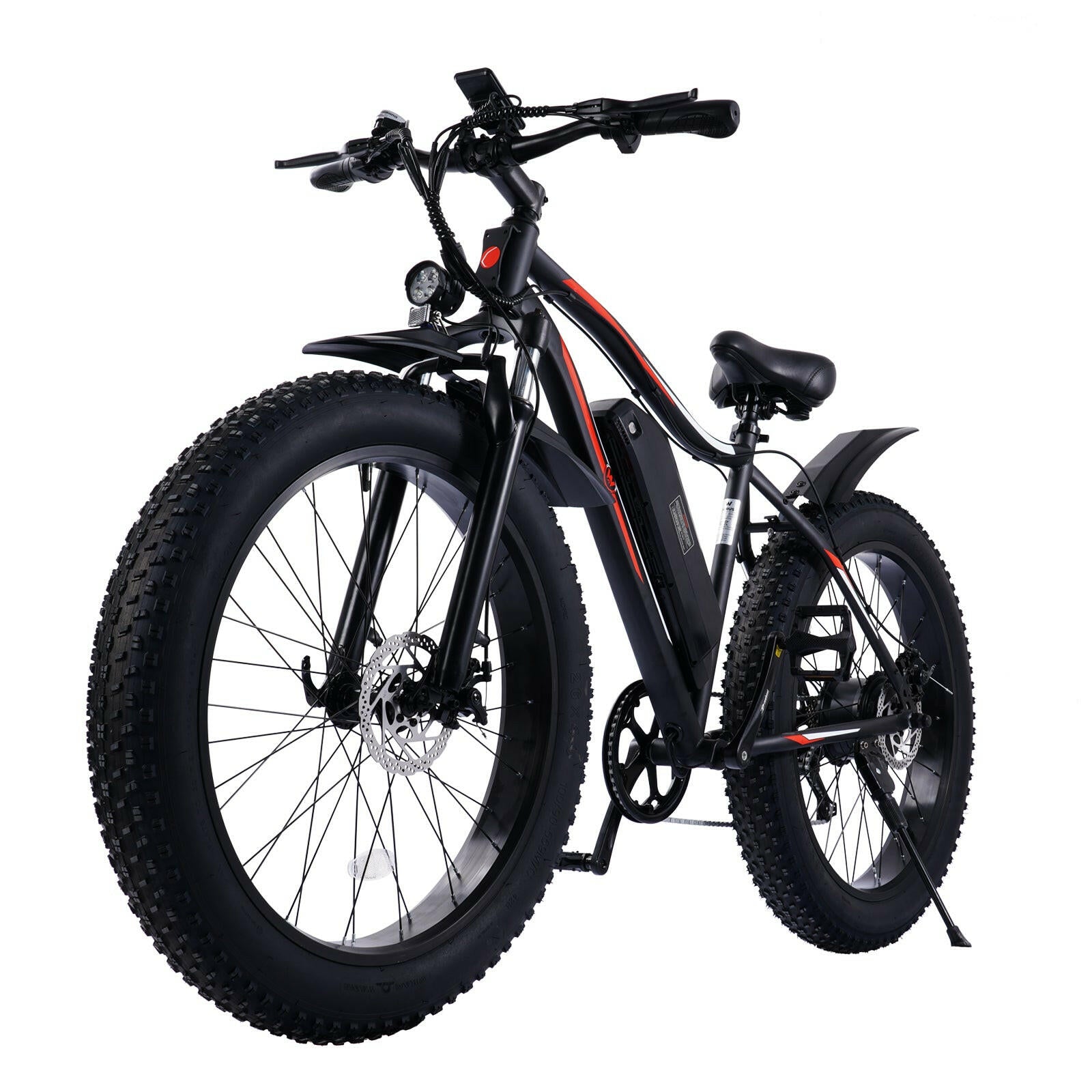 Electric snow bike with fat tires 800W motor, 32 km/h top speed, and 7-speed gear - ideal for rides up to 115 km