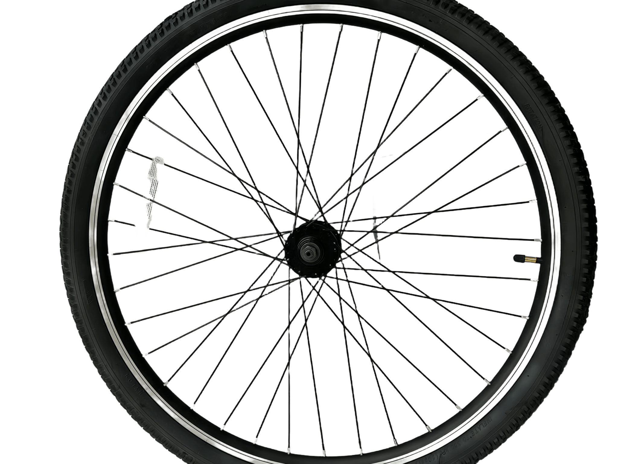 Electric bicycle wheel set.
