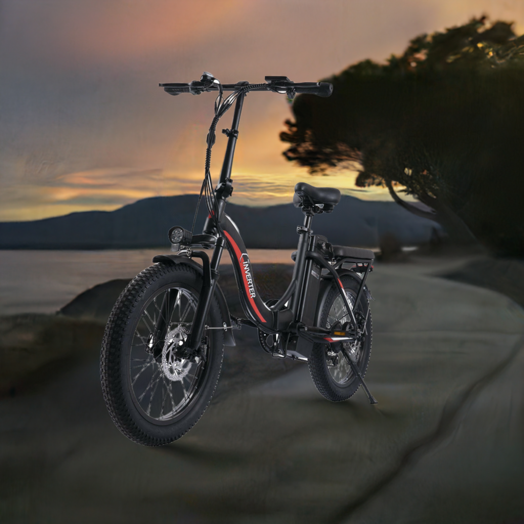 Bicicleta eléctrica GEMINI: neumáticos anchos de 20", plegable, moderna y ecológica. Diseño exclusivo para adolescentes y adultos
