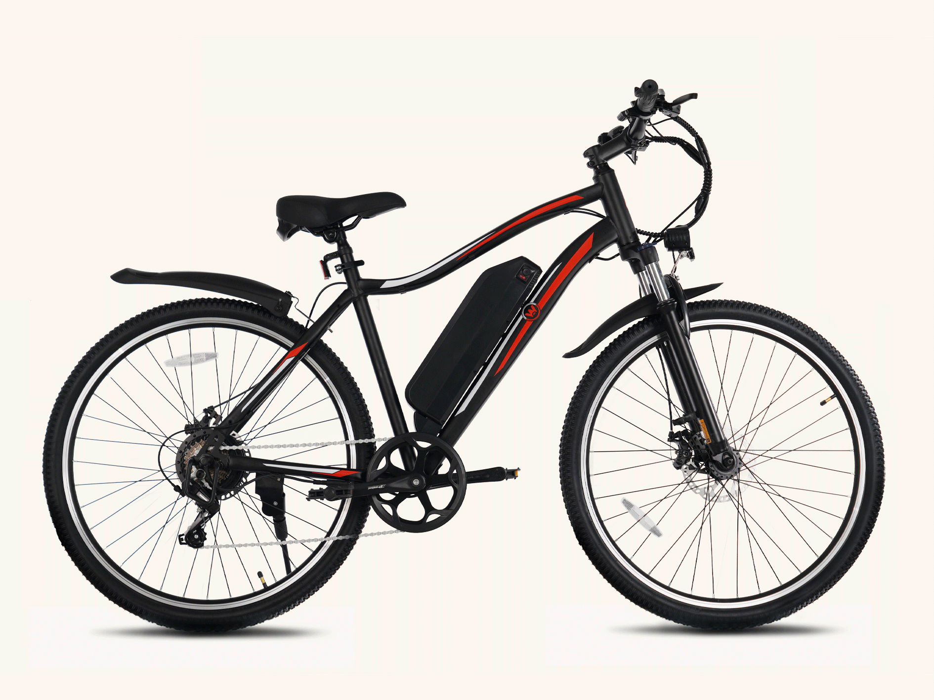 Premium ARIES Long Range All-terrain Mountain Electric Bike 27.5" Cruiser Detachable Battery Pack