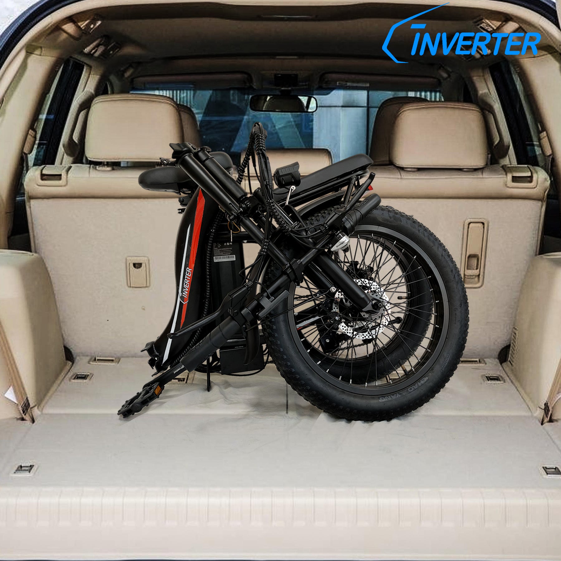 C INVERTER GEMINI 20" X 3.0 Fat Tire Electric Bike, 11.6Ah 36V Battery Folding E Bike, Max.Range 20-55 Miles, 20 MPH Max Speed Electric Bicycle for Teenager Adults