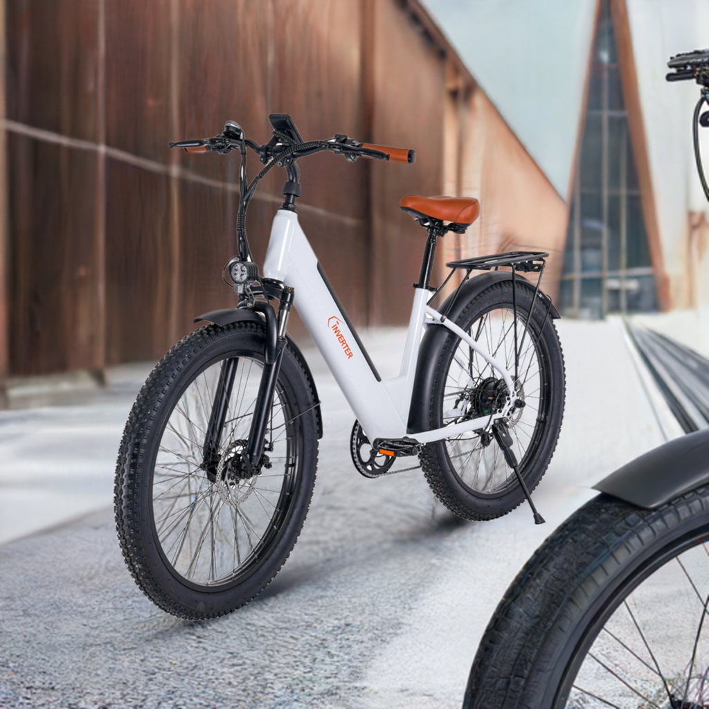 Vélo électrique pour adulte LEO 26" : le choix des citadins avec assistance au pédalage et pneus larges de 3,0"