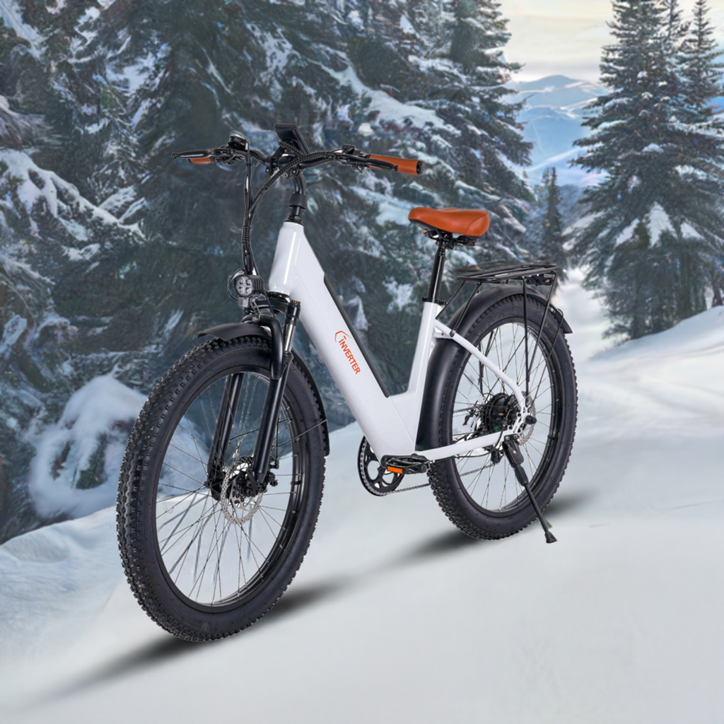 Vélo électrique pour adulte LEO 26" : le choix des citadins avec assistance au pédalage et pneus larges de 3,0"