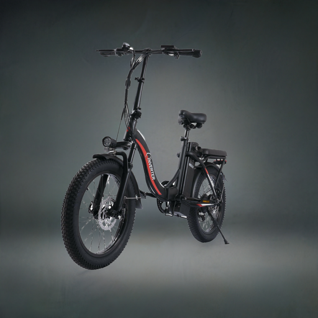 Bicicleta eléctrica GEMINI: neumáticos anchos de 20", plegable, moderna y ecológica. Diseño exclusivo para adolescentes y adultos