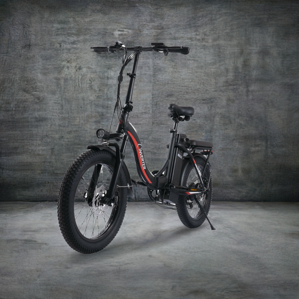 Bicicleta eléctrica GEMINI: neumáticos anchos de 20", plegable, moderna y ecológica. Diseño exclusivo para adolescentes y adultos