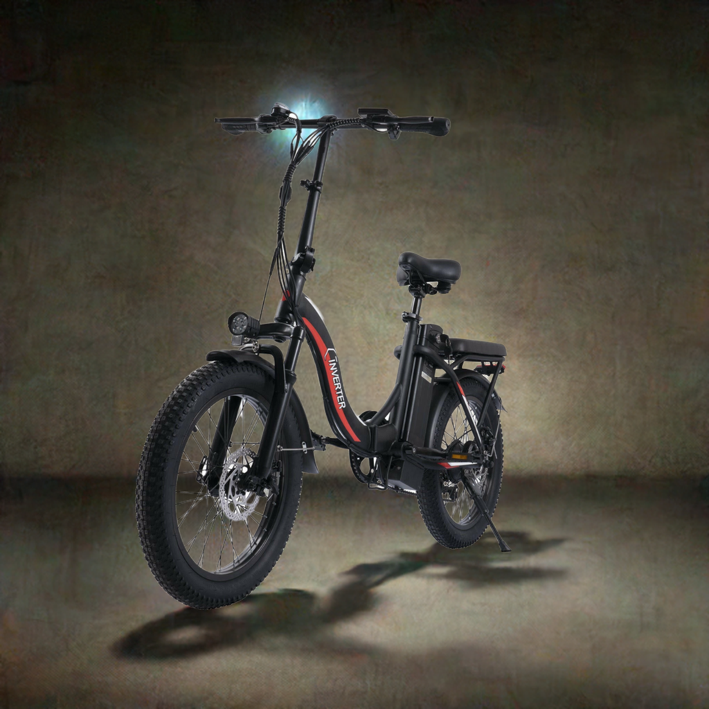 Bicicleta eléctrica GEMINI: neumáticos anchos de 20", plegable, moderna y ecológica. Diseño exclusivo para adolescentes y adultos